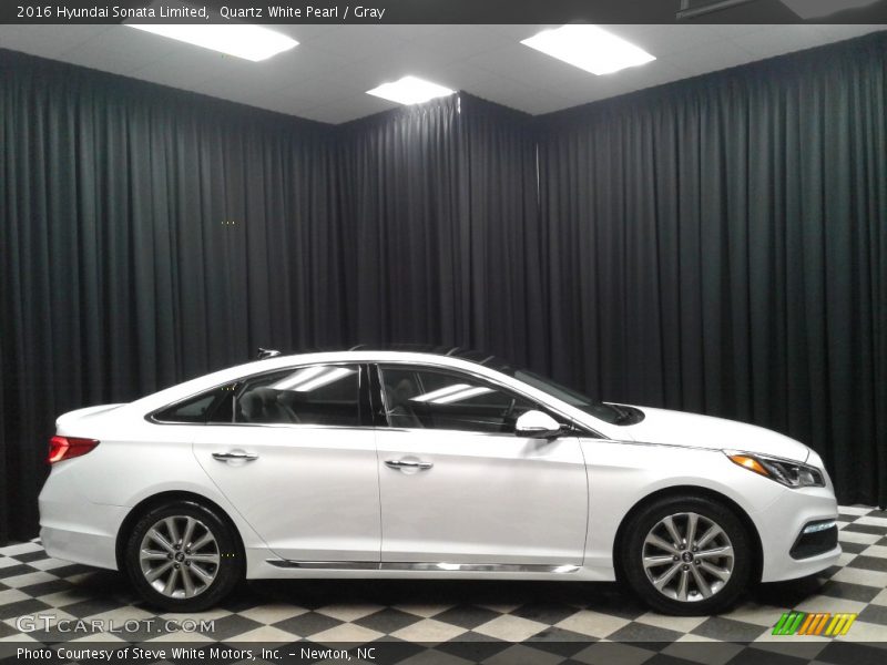 Quartz White Pearl / Gray 2016 Hyundai Sonata Limited