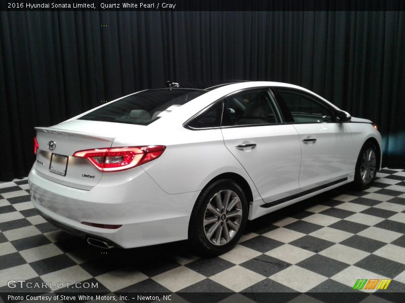 Quartz White Pearl / Gray 2016 Hyundai Sonata Limited