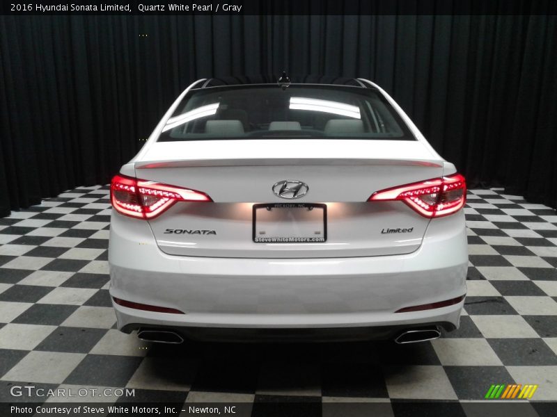 Quartz White Pearl / Gray 2016 Hyundai Sonata Limited