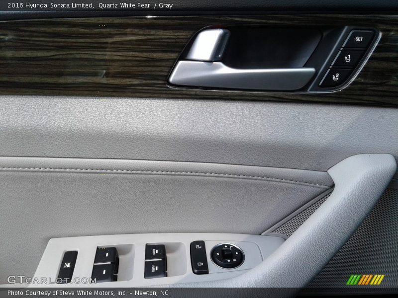 Quartz White Pearl / Gray 2016 Hyundai Sonata Limited