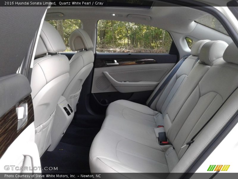 Quartz White Pearl / Gray 2016 Hyundai Sonata Limited