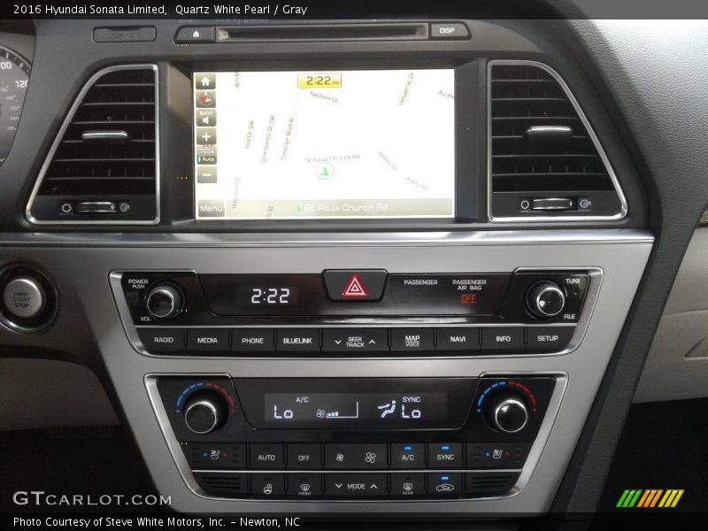 Quartz White Pearl / Gray 2016 Hyundai Sonata Limited