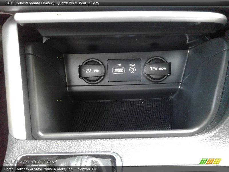 Quartz White Pearl / Gray 2016 Hyundai Sonata Limited