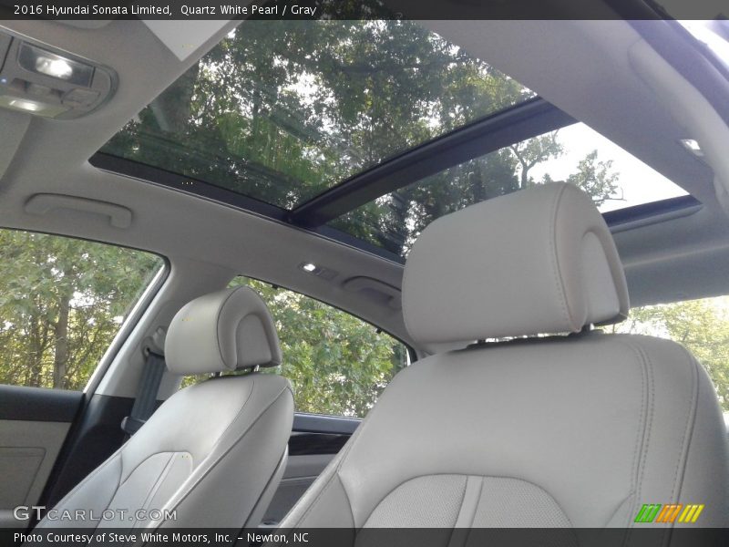 Quartz White Pearl / Gray 2016 Hyundai Sonata Limited