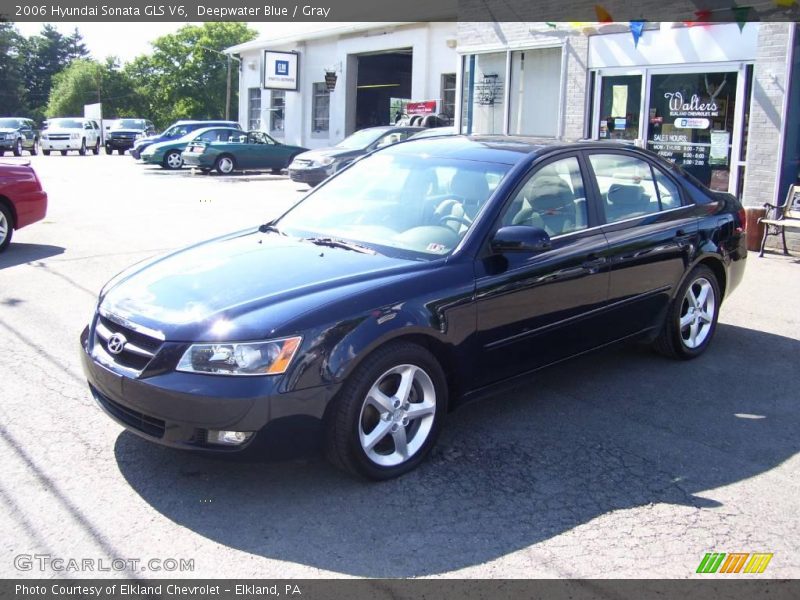 Deepwater Blue / Gray 2006 Hyundai Sonata GLS V6