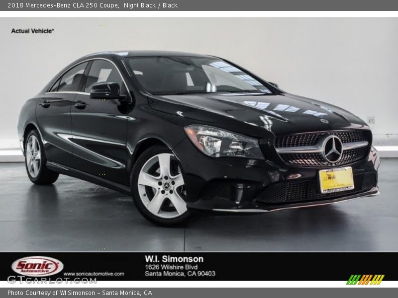 Night Black / Black 2018 Mercedes-Benz CLA 250 Coupe