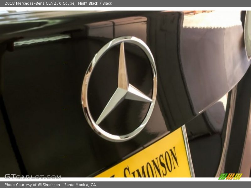 Night Black / Black 2018 Mercedes-Benz CLA 250 Coupe