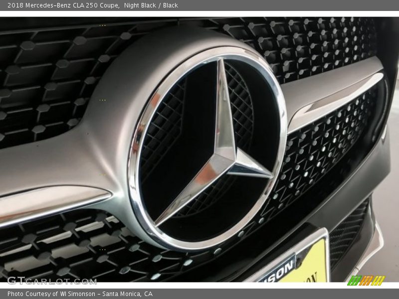 Night Black / Black 2018 Mercedes-Benz CLA 250 Coupe