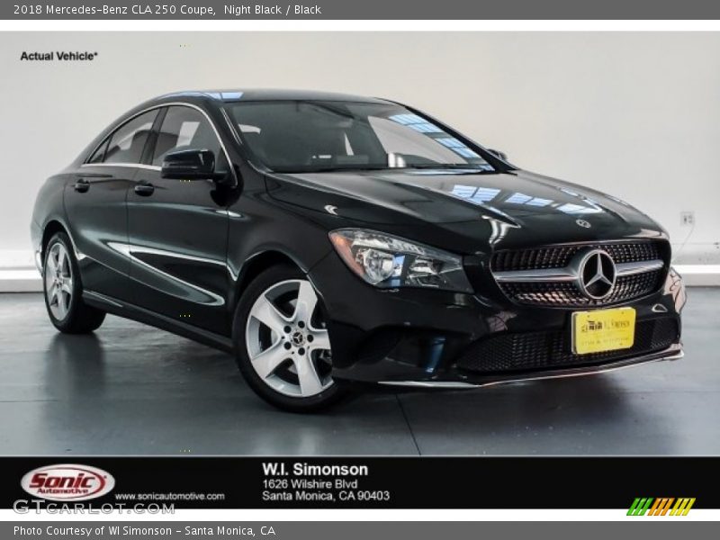 Night Black / Black 2018 Mercedes-Benz CLA 250 Coupe