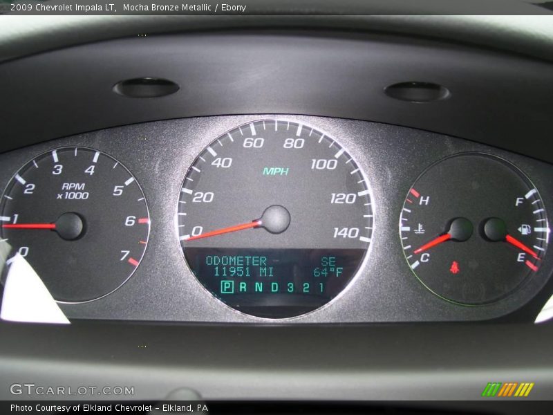 Mocha Bronze Metallic / Ebony 2009 Chevrolet Impala LT