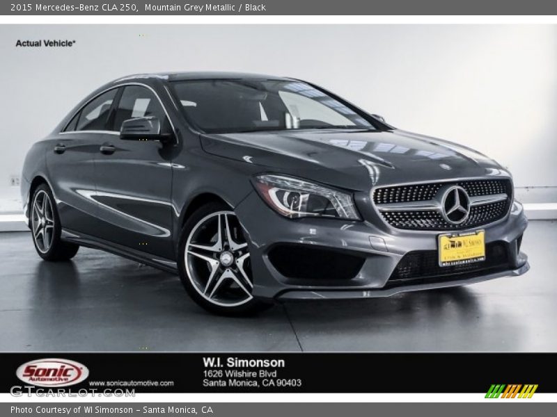 Mountain Grey Metallic / Black 2015 Mercedes-Benz CLA 250