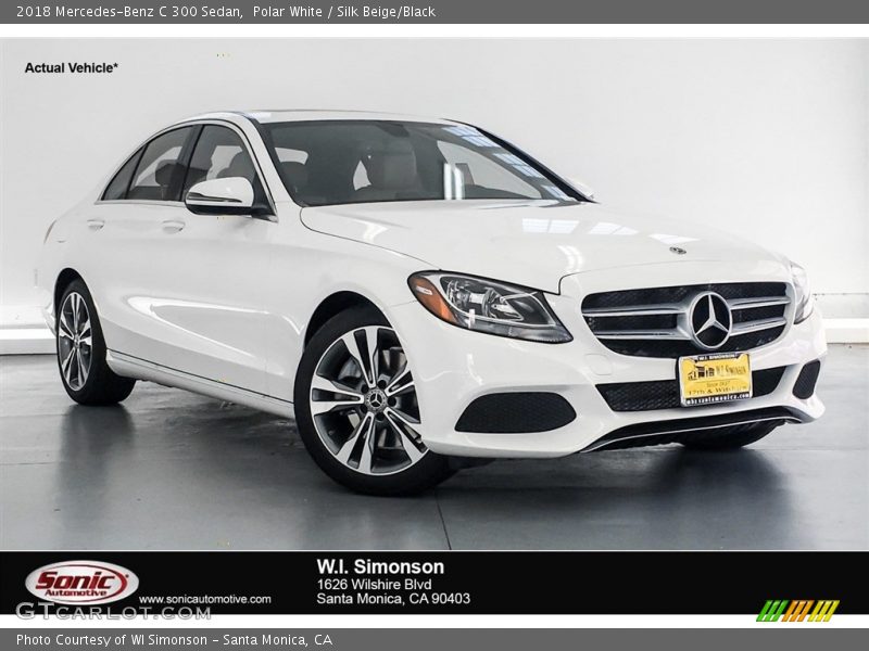 Polar White / Silk Beige/Black 2018 Mercedes-Benz C 300 Sedan