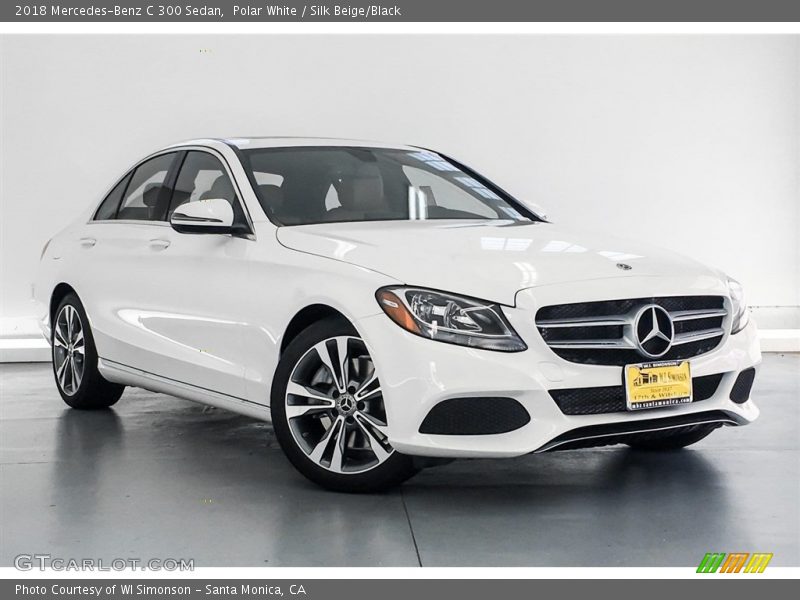 Polar White / Silk Beige/Black 2018 Mercedes-Benz C 300 Sedan