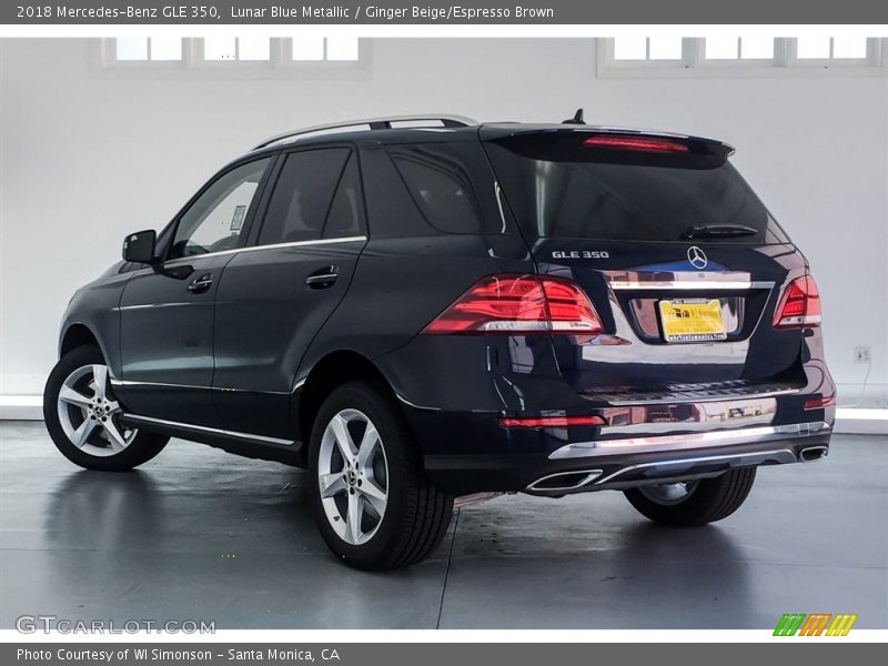 Lunar Blue Metallic / Ginger Beige/Espresso Brown 2018 Mercedes-Benz GLE 350