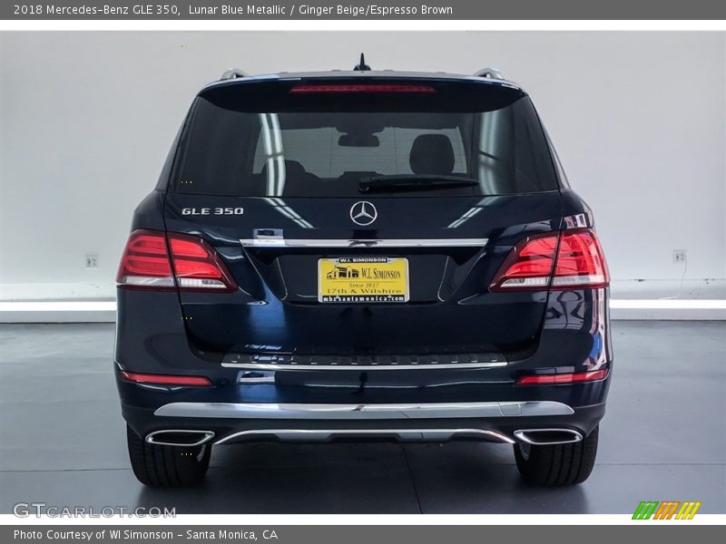 Lunar Blue Metallic / Ginger Beige/Espresso Brown 2018 Mercedes-Benz GLE 350