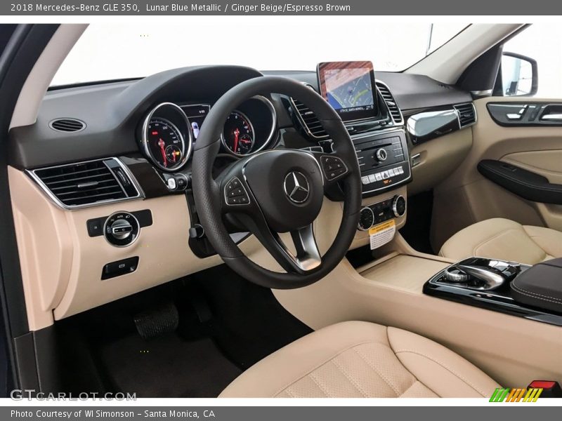 Lunar Blue Metallic / Ginger Beige/Espresso Brown 2018 Mercedes-Benz GLE 350