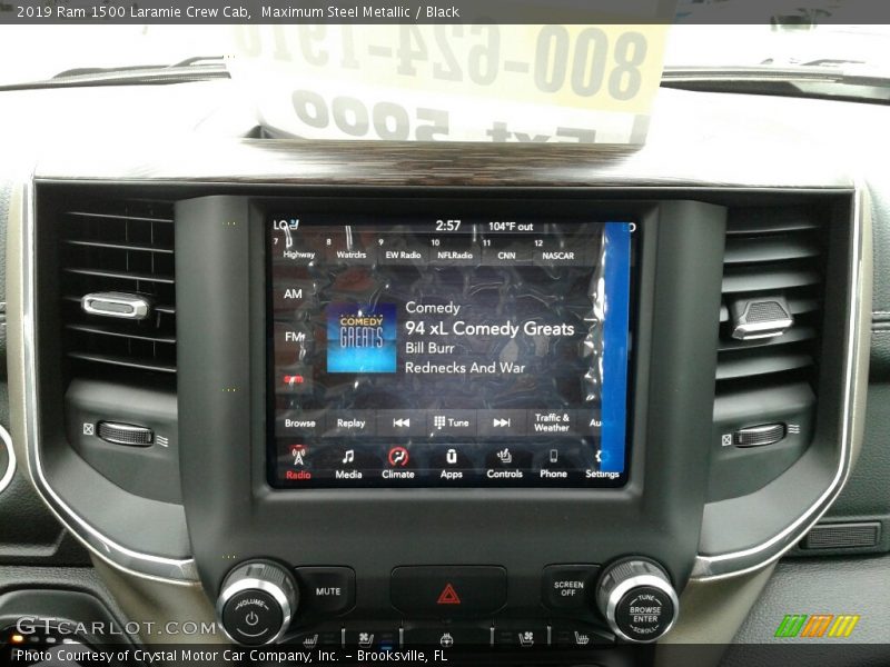 Maximum Steel Metallic / Black 2019 Ram 1500 Laramie Crew Cab
