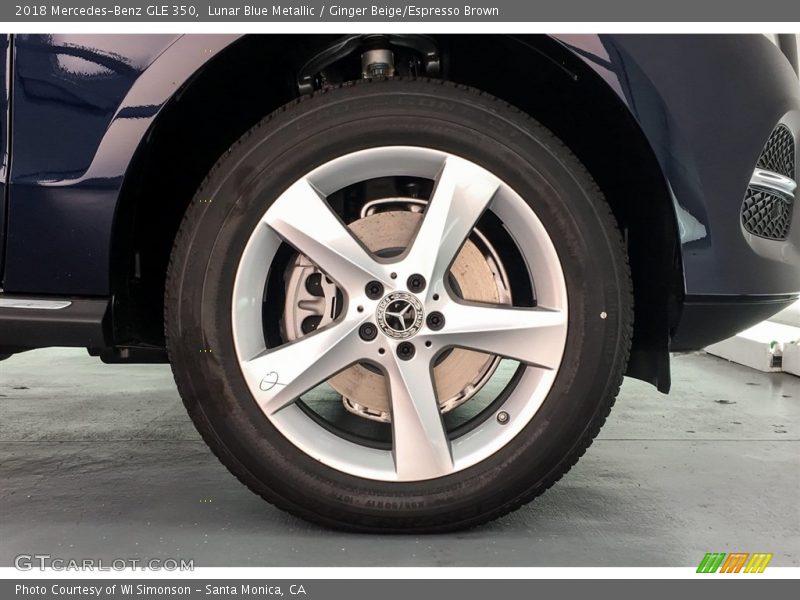 Lunar Blue Metallic / Ginger Beige/Espresso Brown 2018 Mercedes-Benz GLE 350
