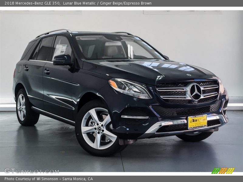 Lunar Blue Metallic / Ginger Beige/Espresso Brown 2018 Mercedes-Benz GLE 350