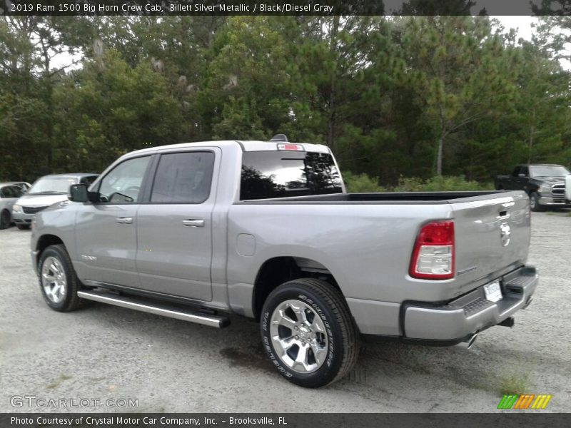 Billett Silver Metallic / Black/Diesel Gray 2019 Ram 1500 Big Horn Crew Cab