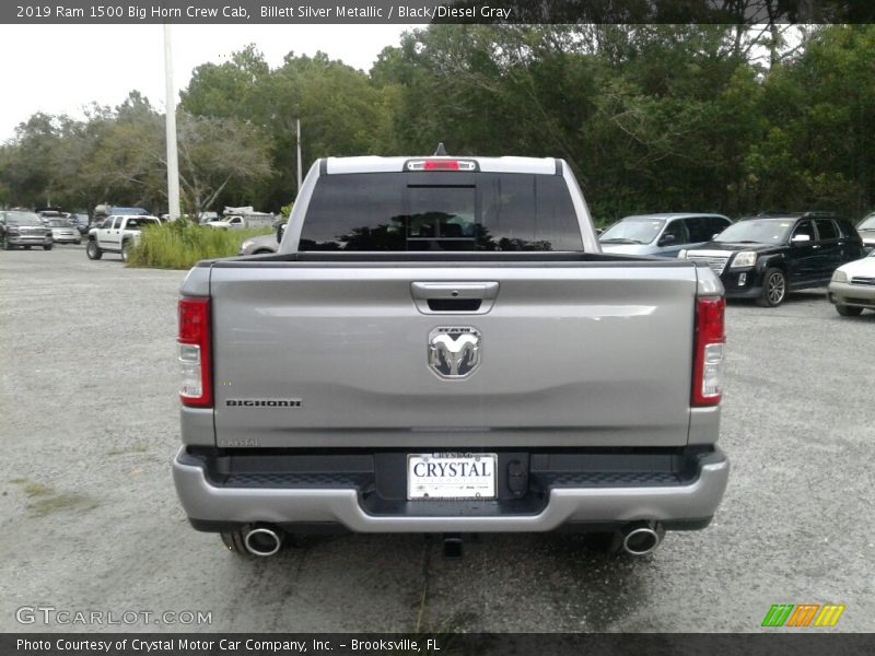 Billett Silver Metallic / Black/Diesel Gray 2019 Ram 1500 Big Horn Crew Cab