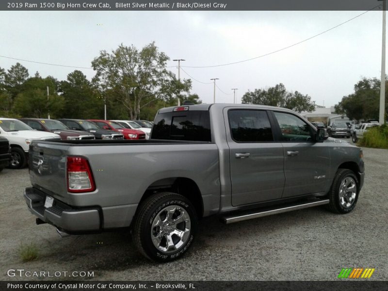 Billett Silver Metallic / Black/Diesel Gray 2019 Ram 1500 Big Horn Crew Cab