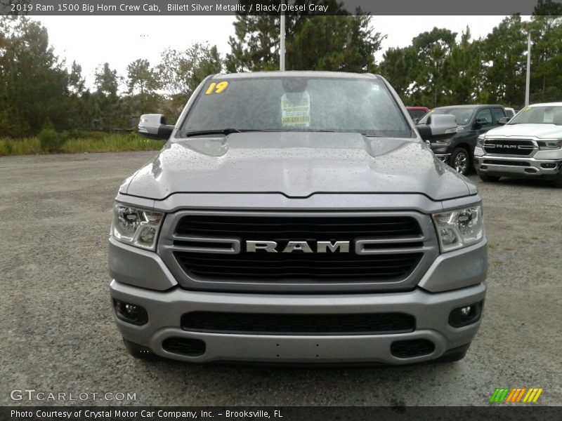 Billett Silver Metallic / Black/Diesel Gray 2019 Ram 1500 Big Horn Crew Cab