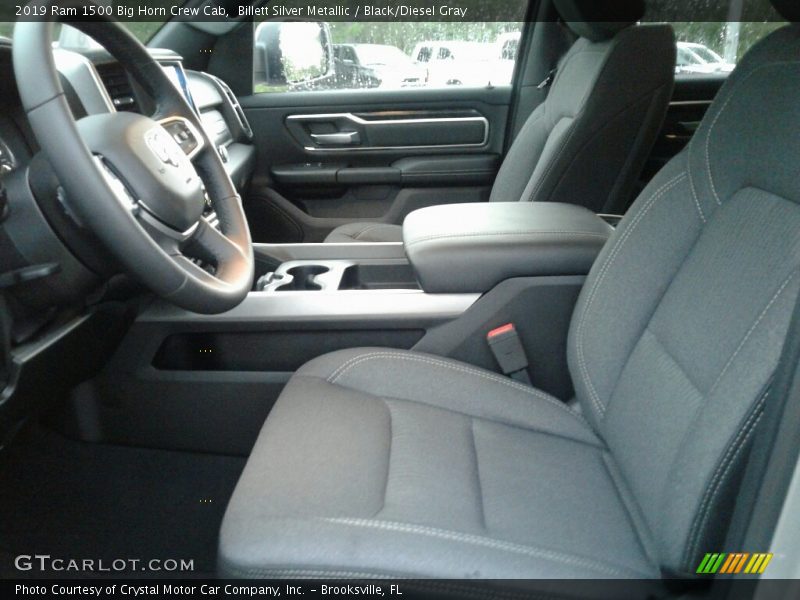 Billett Silver Metallic / Black/Diesel Gray 2019 Ram 1500 Big Horn Crew Cab
