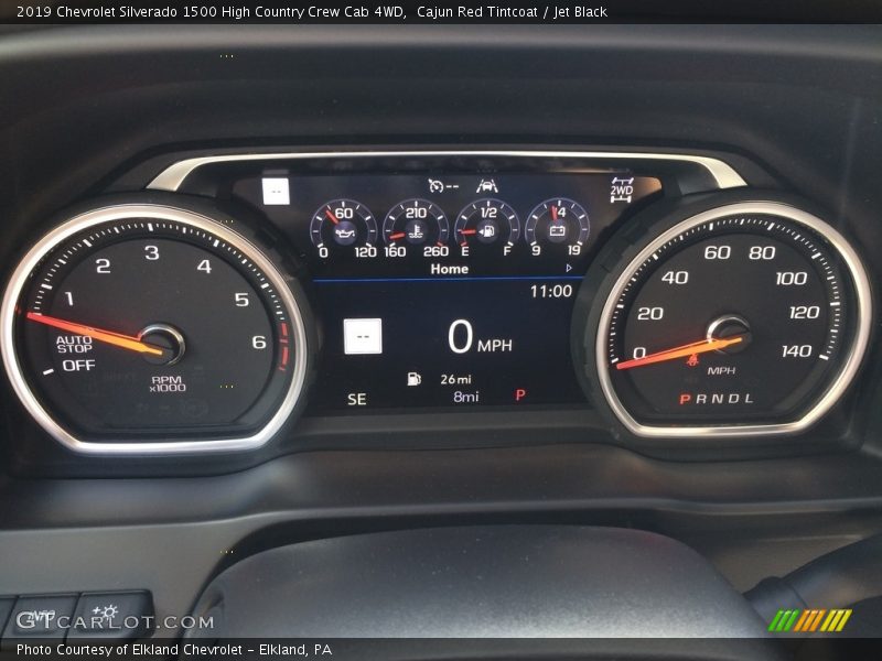 Cajun Red Tintcoat / Jet Black 2019 Chevrolet Silverado 1500 High Country Crew Cab 4WD