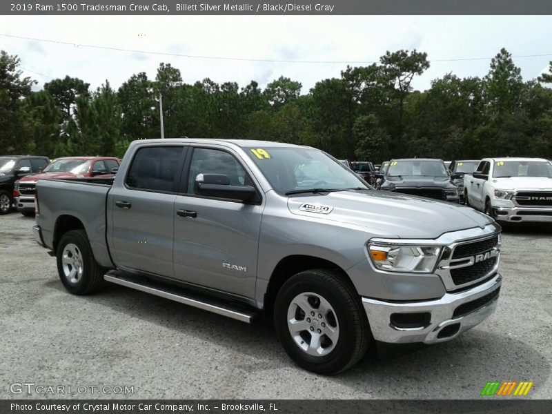 Billett Silver Metallic / Black/Diesel Gray 2019 Ram 1500 Tradesman Crew Cab