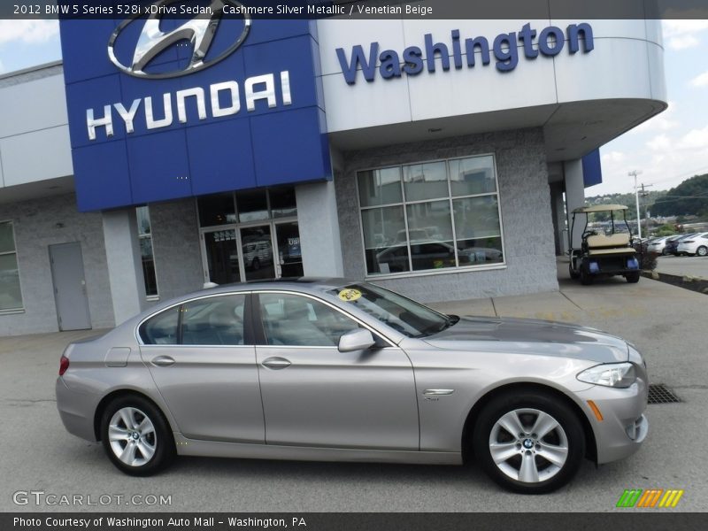 Cashmere Silver Metallic / Venetian Beige 2012 BMW 5 Series 528i xDrive Sedan