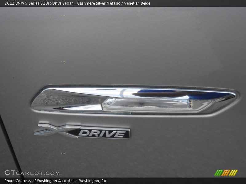 Cashmere Silver Metallic / Venetian Beige 2012 BMW 5 Series 528i xDrive Sedan