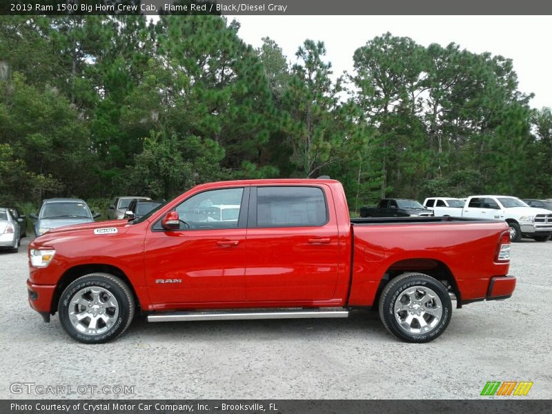 Flame Red / Black/Diesel Gray 2019 Ram 1500 Big Horn Crew Cab