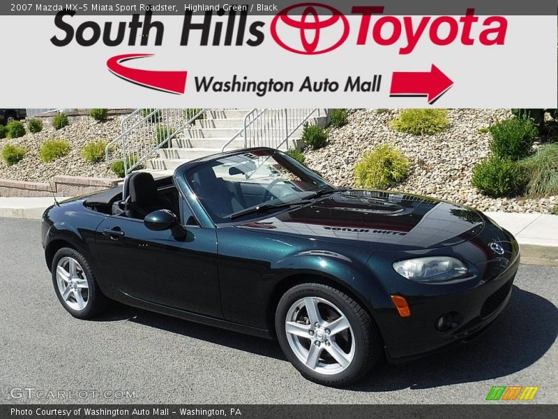 Highland Green / Black 2007 Mazda MX-5 Miata Sport Roadster