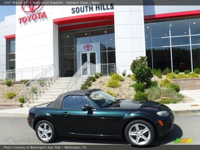 Highland Green / Black 2007 Mazda MX-5 Miata Sport Roadster