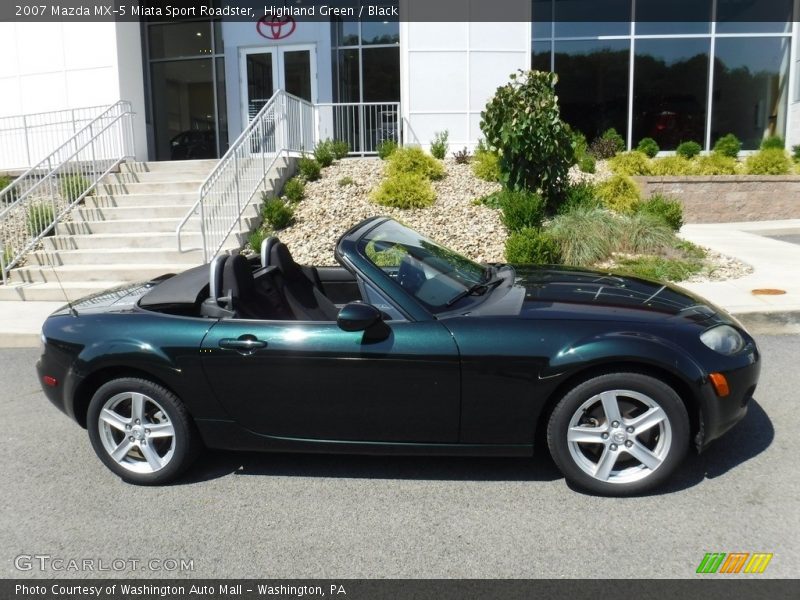 Highland Green / Black 2007 Mazda MX-5 Miata Sport Roadster