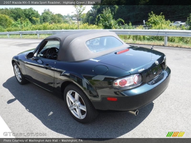 Highland Green / Black 2007 Mazda MX-5 Miata Sport Roadster