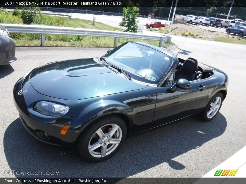 Highland Green / Black 2007 Mazda MX-5 Miata Sport Roadster