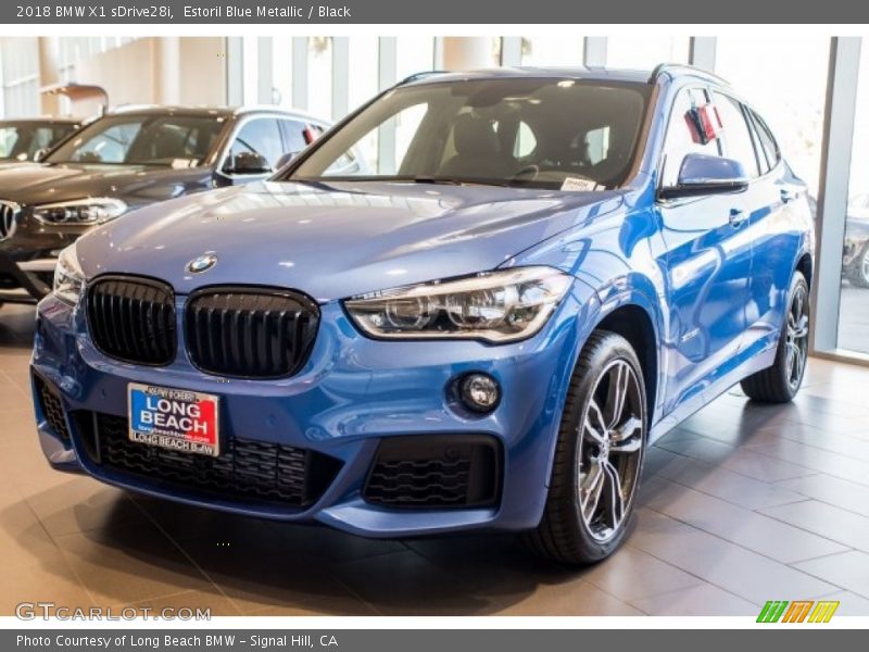 Estoril Blue Metallic / Black 2018 BMW X1 sDrive28i
