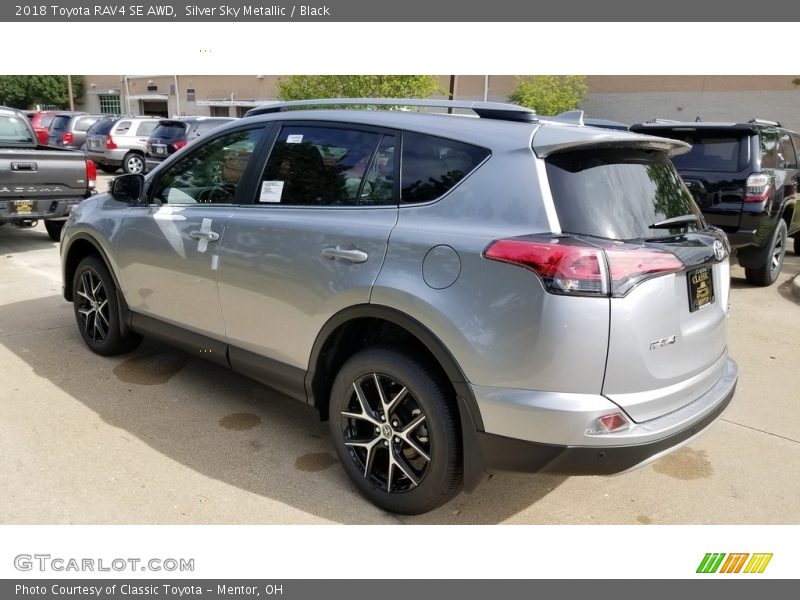 Silver Sky Metallic / Black 2018 Toyota RAV4 SE AWD