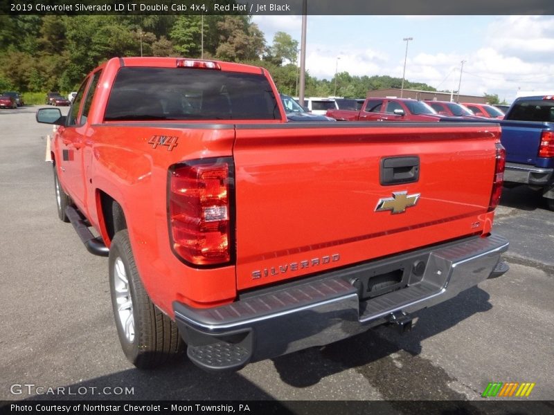 Red Hot / Jet Black 2019 Chevrolet Silverado LD LT Double Cab 4x4