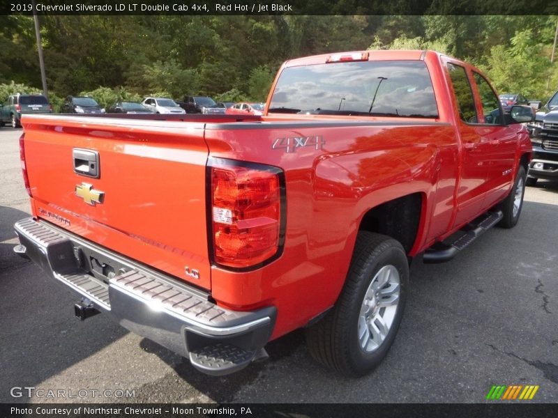 Red Hot / Jet Black 2019 Chevrolet Silverado LD LT Double Cab 4x4
