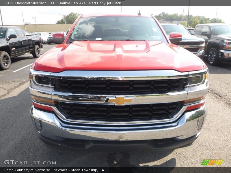 Red Hot / Jet Black 2019 Chevrolet Silverado LD LT Double Cab 4x4