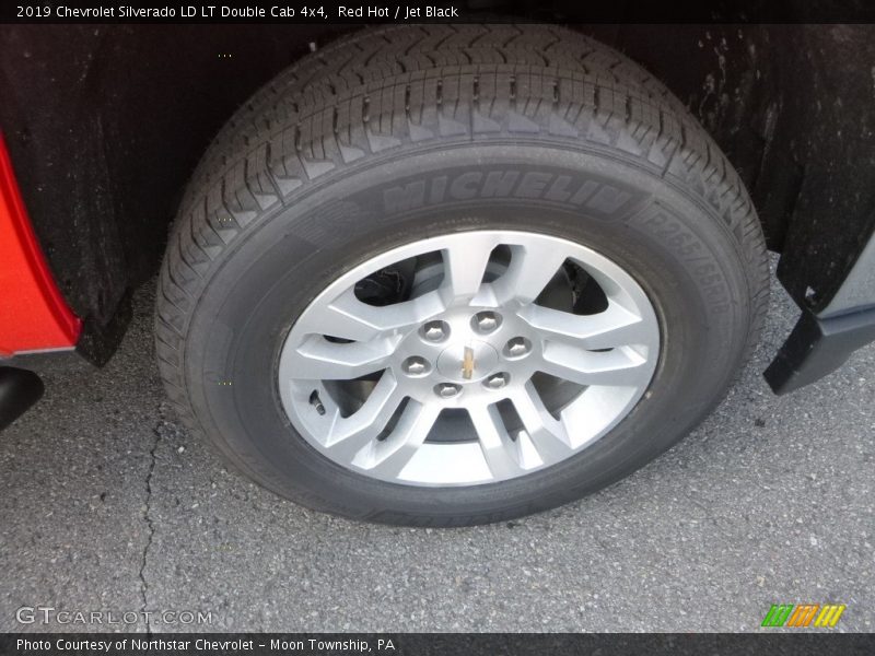 Red Hot / Jet Black 2019 Chevrolet Silverado LD LT Double Cab 4x4