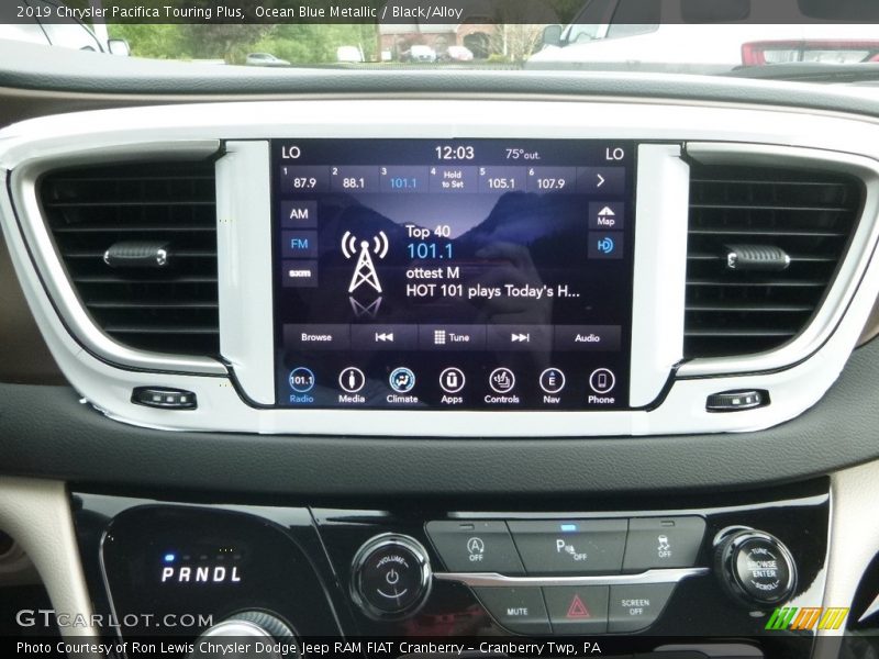 Ocean Blue Metallic / Black/Alloy 2019 Chrysler Pacifica Touring Plus