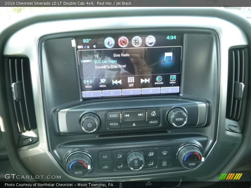 Red Hot / Jet Black 2019 Chevrolet Silverado LD LT Double Cab 4x4