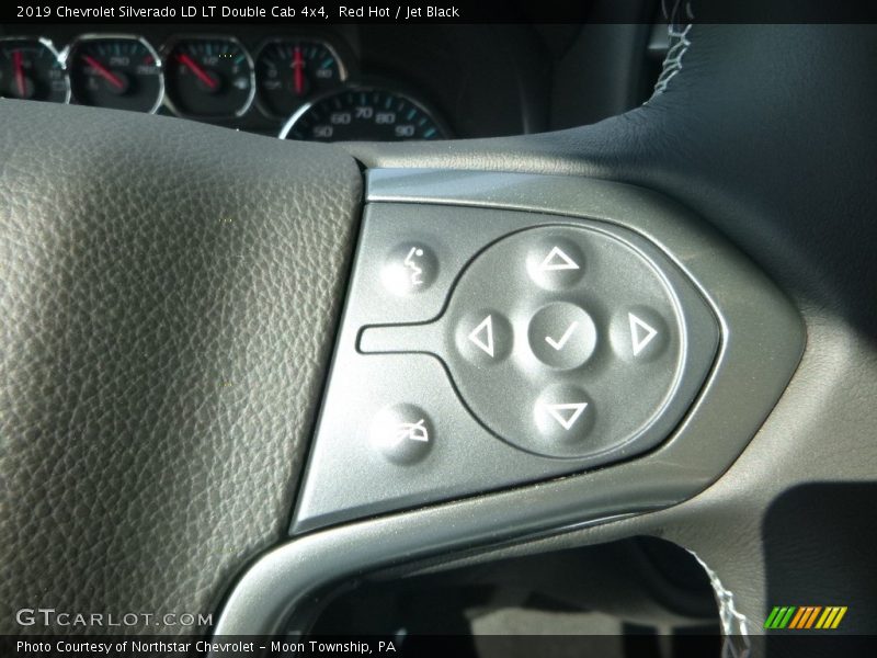 Red Hot / Jet Black 2019 Chevrolet Silverado LD LT Double Cab 4x4