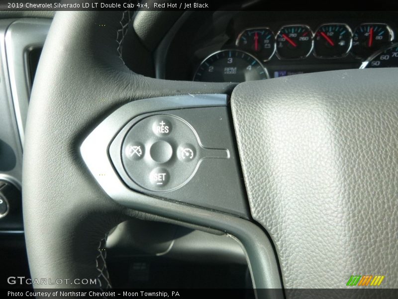 Red Hot / Jet Black 2019 Chevrolet Silverado LD LT Double Cab 4x4