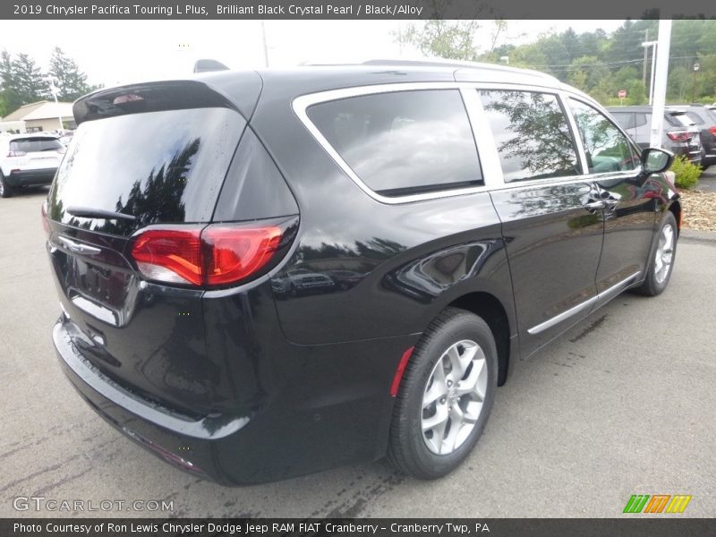 Brilliant Black Crystal Pearl / Black/Alloy 2019 Chrysler Pacifica Touring L Plus