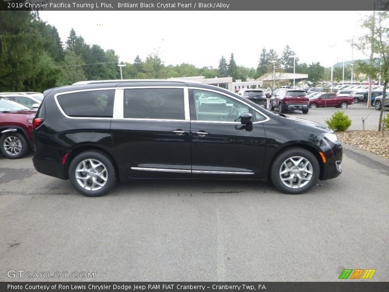 Brilliant Black Crystal Pearl / Black/Alloy 2019 Chrysler Pacifica Touring L Plus